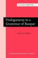 Prolegomena to a grammar of Basque Cover Image